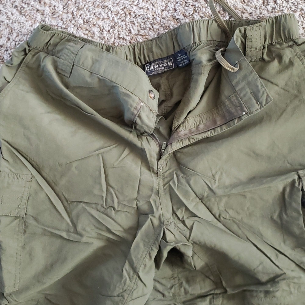 Canyon creek army green cargo pants